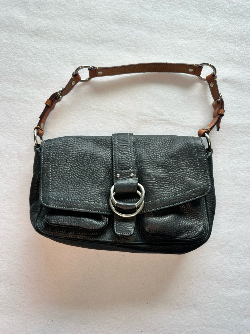Coach Chelsea Pebbled Leather Flap Shoulder Bag Style FO638A41